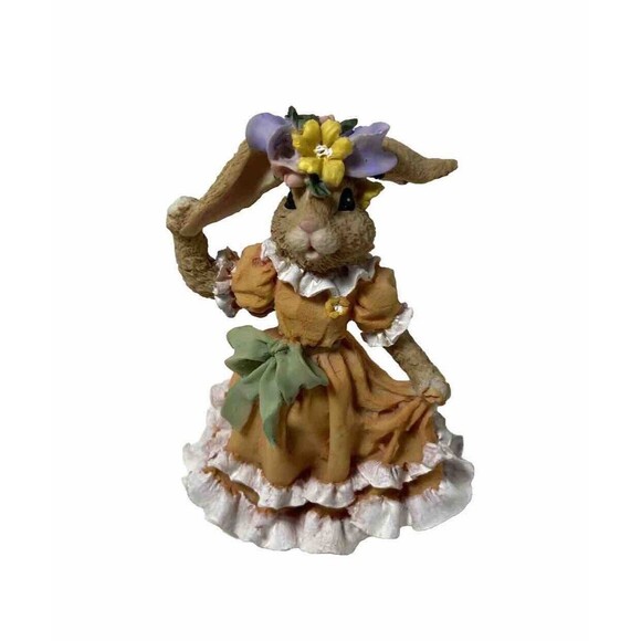 Easter Bunny All Dressed Up for the Holdiays Resin Figurine  5 inch - Picture 1 of 10